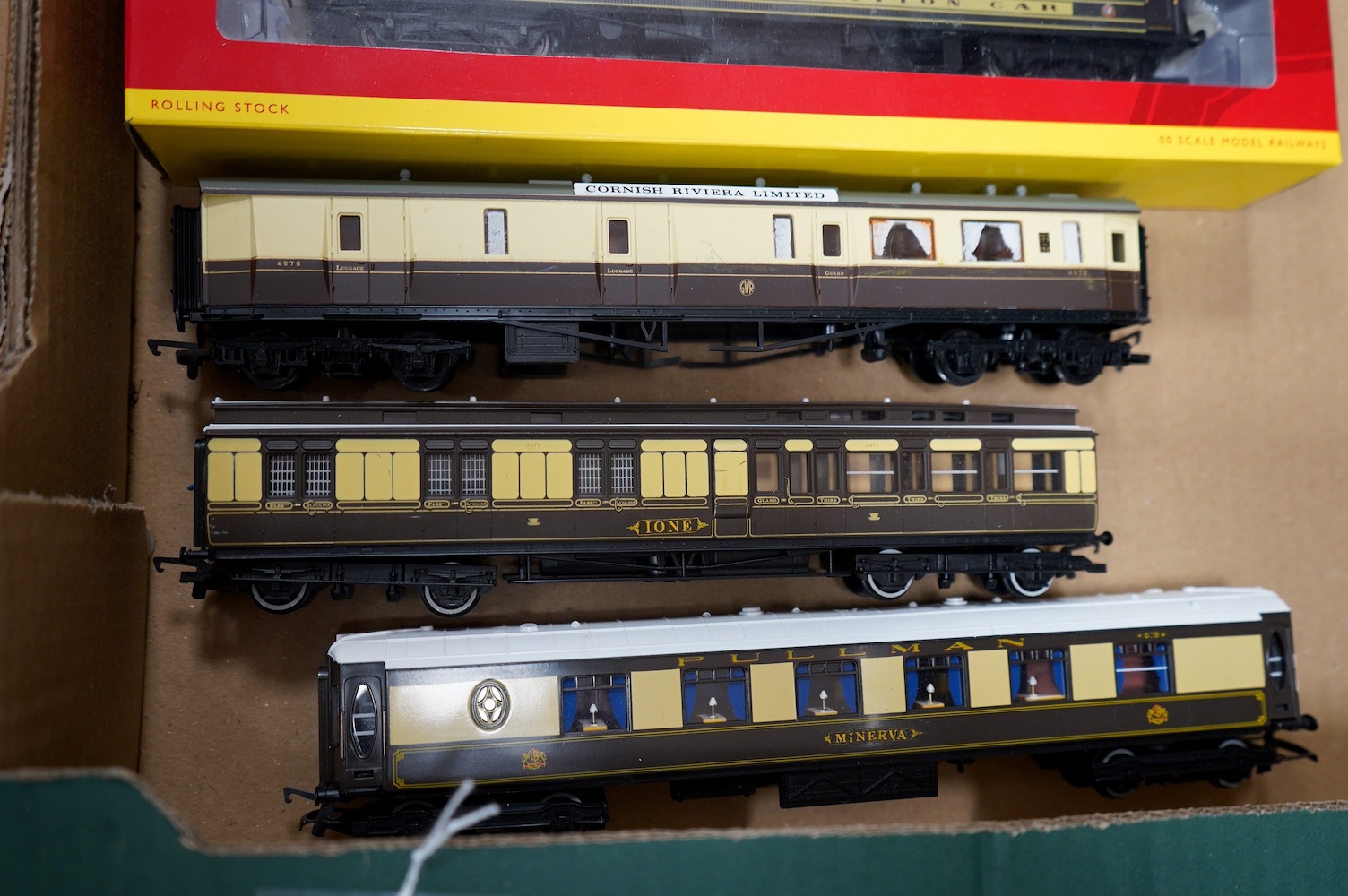 Nineteen 00 gauge railway by Hornby, Wrenn, Airfix, etc. including four Class A4 4-6-2 tender locomotives in LNER and BR liveries, together with fifteen bogie Pullman Cars, including an Observation Car, the New Century B